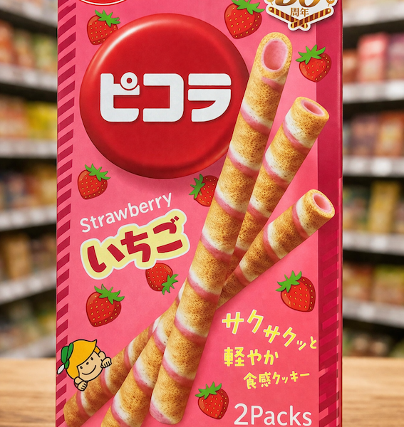 YBC Picola Strawberry Cream Biscuit Sticks